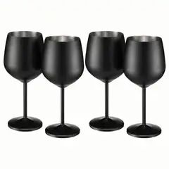 KOTIINI - Set 4 copas acero inoxidable 500ml negro