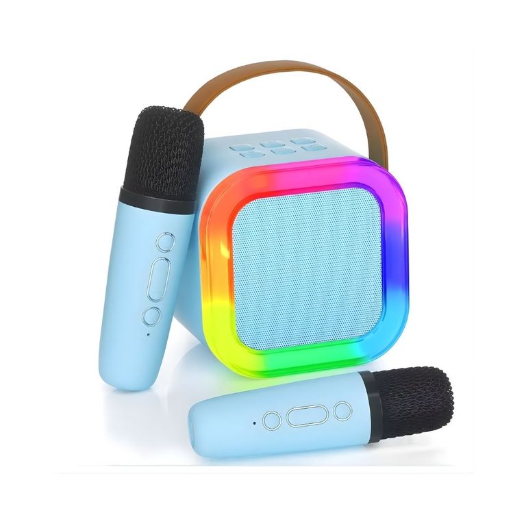 Mini parlante Karaoke Bluetooth con 1 micrófono - Rosado