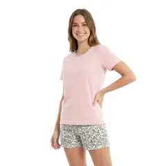 GENERICO - Pijama Dama Animal Print Rosewood - Inga Pijamas