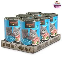 CAT FOOD LEONARDO - Leonardo latas de 400gr para gatitos sabor rico en ave PACK 6