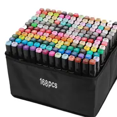 GENERICO - PLUMONES TOUCH 168 PIEZAS - DOBLE PUNTA