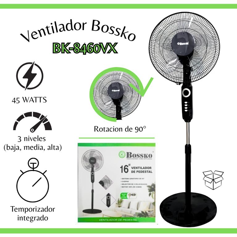 Ventilador Pedestal 16" 3 velocidades - BK8460VX