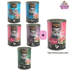 CAT FOOD LEONARDO - Leonardo latas de 400gr sabores mixtos PACK 6