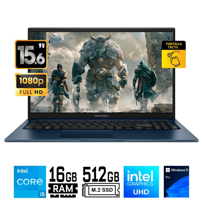 Laptop VivoBook 15 X1504VA-E84630 CORE 5 120U RAM 16GB SSD 512 GB 15.6" FHD IPS TOUCH Win 11