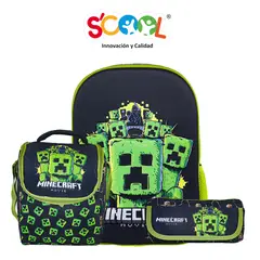 SCOOL - SET MOCHILA RANGER OFICIO 3D MINECRAFT