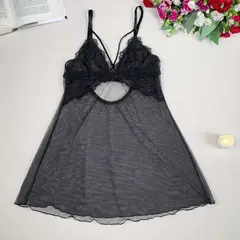 GENERICO - Babydoll San Valentin de encaje y tul lenceria