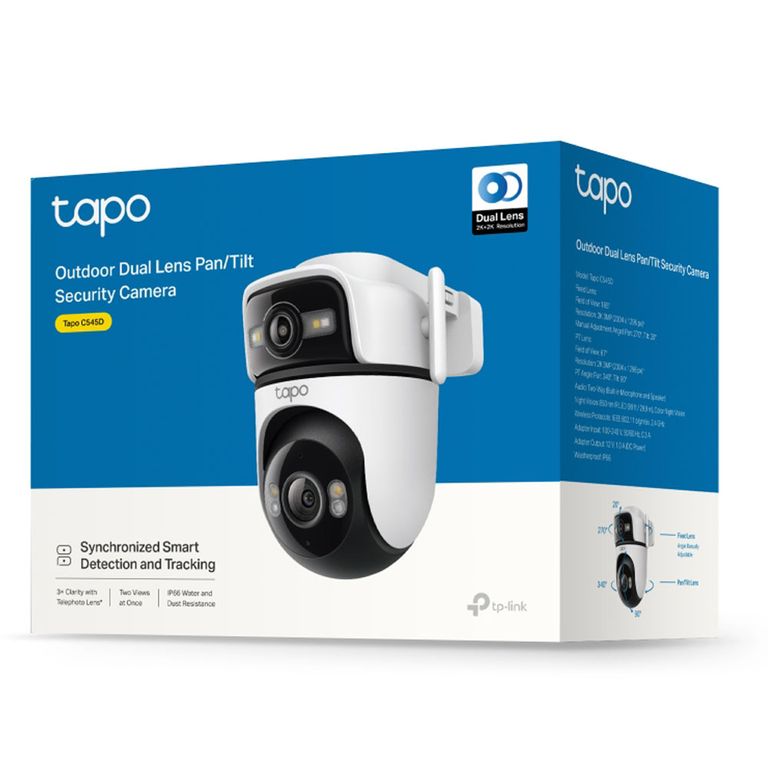 Cámara de seguridad tapo c545d exterior con doble lente