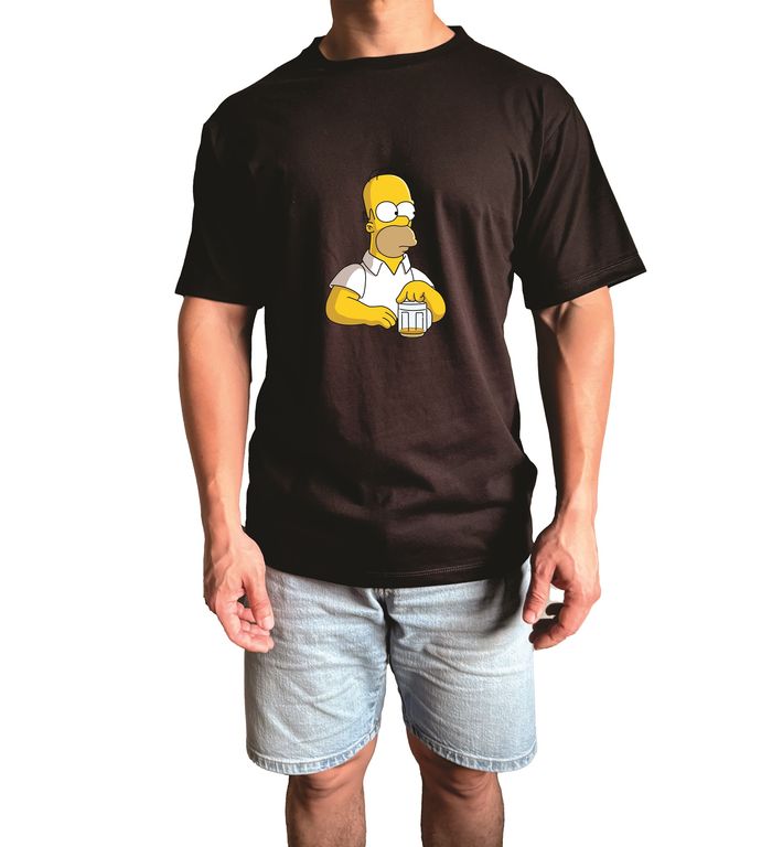 Polo Hombre Homero Simpson - Negro