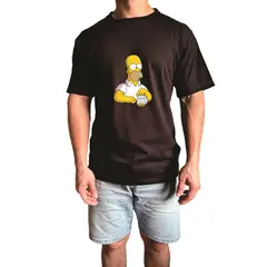 GENERICO - Polo Hombre Homero Simpson - Negro