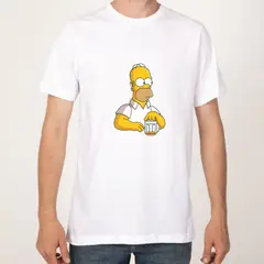 GENERICO - Polo Hombre Homero Simpson - Blanco