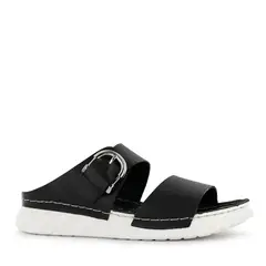 ECCO - Sandalia Confort Cuero Mujer Negro Suzie01