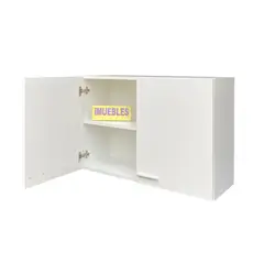 TEMEL - Mueble Aéreo de Cocina Blanco 90 cm con 2 Puertas -