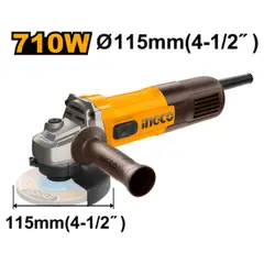 INGCO TOOLS - AMOLADORA ANGULAR INGCO 710W 115 MM 4 1/2" AG7118