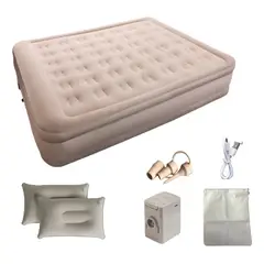 AFVENTURA - Colchón Inflable  2 Plazas Bomba Eléctrica Recargable Almoh