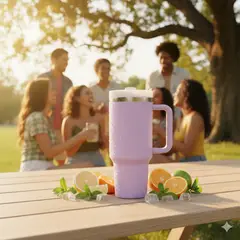 GENERICO - Vaso Térmico Premium 24H Frío 8H Caliente con Asa Frío todo el día caliente cuando quieras