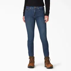 DICKIES - PANTALÓN MUJER JEAN PERFECT SHAPE SKINNY LEG STRETCH AZUL CLAR0