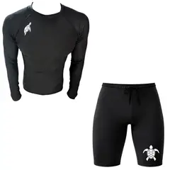 AQUA&MODA - CONJUNTO DE LICRA NEGRO PARA NATACIÓN Y PLAYA CON PROTECCIÓN UV AQUAMODA TORTG3 CLAQNTGM3LBR REFLEC