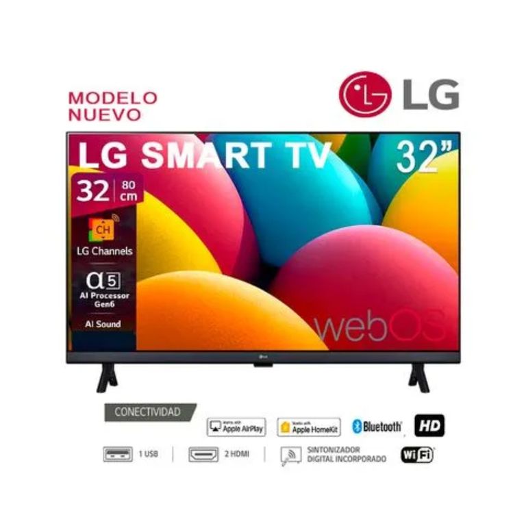TV Smart LED 32 Pulgadas HD - WebOS - a5 AI Gen6 - HDR10 Pro - Wi-Fi y Bluetooth - 32LR600BPSC