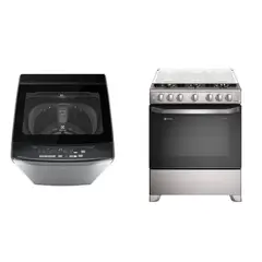 ELECTROLUX - Combo: Lavadora Carga Superior 20kg Inverter EWIJ20F2XSYG +Cocina 6 Quemadores FE6ISR