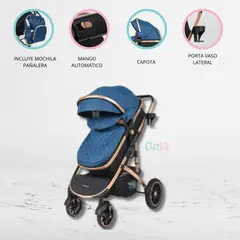 BABY HAPPY - Coche Deportivo Moisés para Bebé «MONACO»Blue