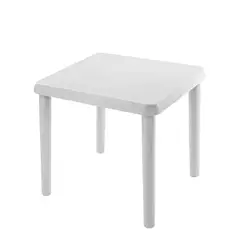 GENERICO - Mesa Cuadrada Terra Blanca 71.5 × 71.5 cm para Interior y Exterior - df031335