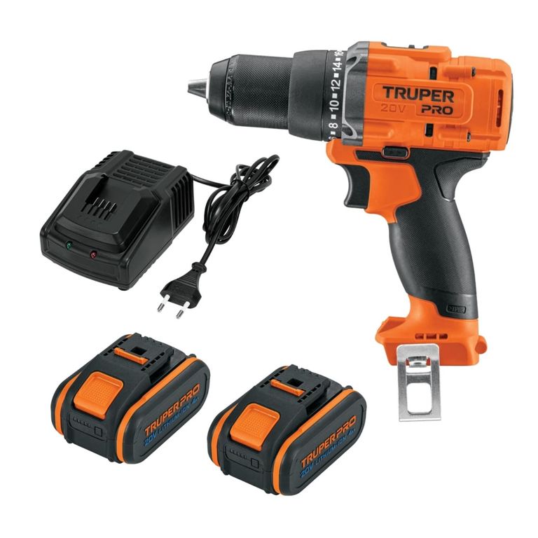 Taladro Atornillador 20V + 2 Baterias 4Ah + Cargador