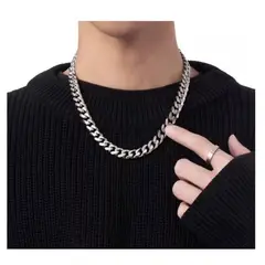 GENERICO - Cadena cubana 8mm • acero inoxidable unisex 55 cm