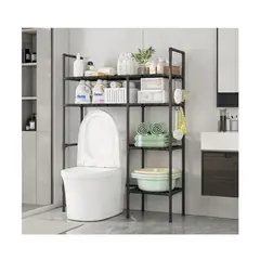 OTTOWARE - Organizador De Baño De 2 Pisos Color Negro
