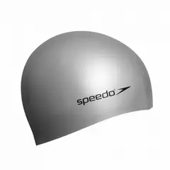 SPEEDO - Gorro para Natacion Plain Flat Plateado