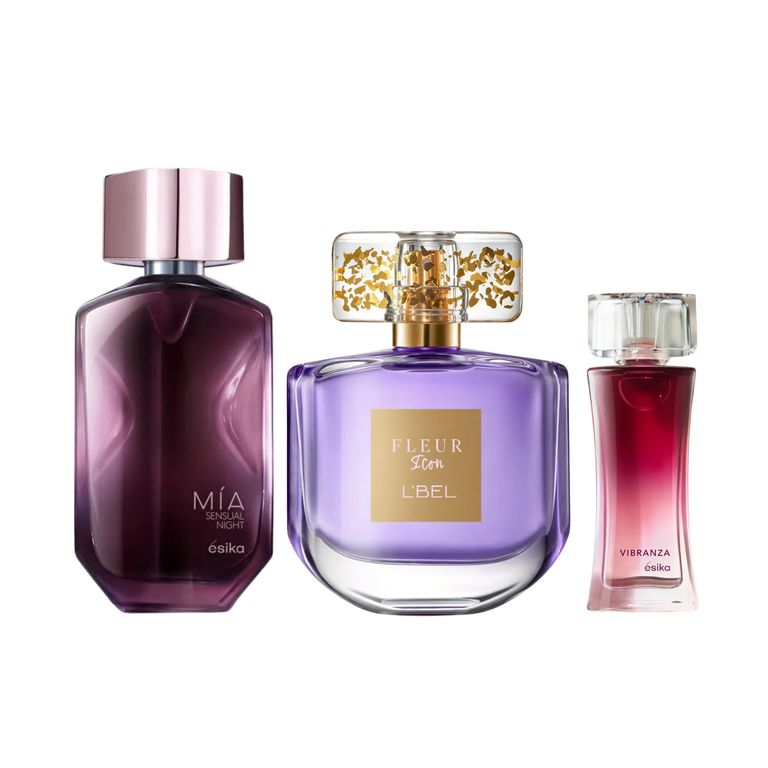 Set de Perfumes Mia Sensual Night y Fleur Icon con Mini Vibranza