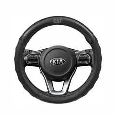 CAT - Forro Cubre Volante Original Fibra De Carbono Hexagonal Negro