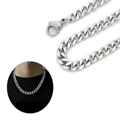 VIKINGO - Collar Acero Inoxidable Miami Cuban 55 cm X 8 mm