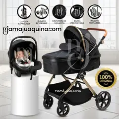 BABY - Coche Moisés Travel System «SIGNAL PLUS» con Portabebé Black