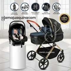 BABY - Coche Moisés Travel System «SIGNAL PLUS» Con Portabebé Blue