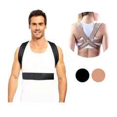 GENERICO - Corrector de Postura Talla M - NEGRO Para Espalda Ajustable Para Hombre y Mujer