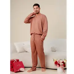 SOÑALIERE - Pijama Hombre Manga Larga Pantalon Algodon Pima