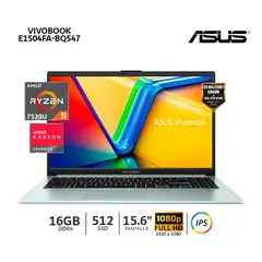ASUS - Laptop VivoBook Go 15 E1504FA-BQ547 Ryzen 5 7520U 16Gb Ram/ 512Gb SSD/ 15.6" FHD