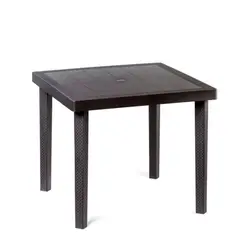 POLINPLAST - Mesa Jamaica Mix Cuadrada Mimbre Ratan 85×85 cm - df022762