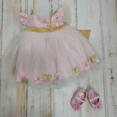 BANNITAS - VESTIDO DE FIESTA PARA NIÑAS IVANNA ROSADO T12M