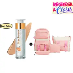 FREZYDERM - Velvet Sunscreen Color Face 50Ml + Mochila 4 en 1 Kawaii Rosado