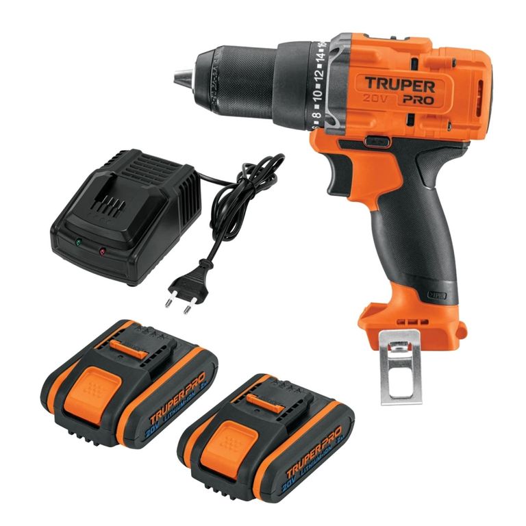 Taladro Atornillador 20V + 2 Baterias 2Ah + Cargador