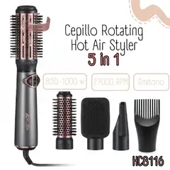 GENERICO - Cepillo Rotating Hot Air Styler Rozia 5 en 1 - HC8116