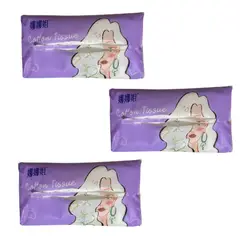 GENERICO - 3 Paquetes con 60 pañuelos de algodón tissues Desechables