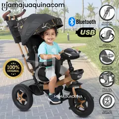BABY - Triciclo Guiador para Niños «TRIKE BIKE» con Bluetooth Black