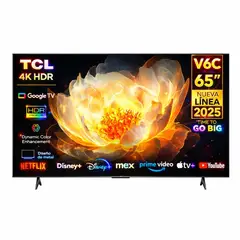 TCL - Televisor 65 UHD 4K Smart TV 65V6C