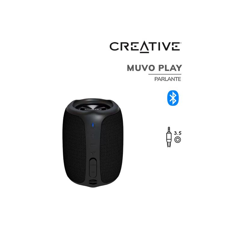 PARLANTE MUVO PLAY BLUETOOTH 10W IPX7 NEGRO