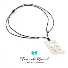 FERNANDA ROMERO JOYAS Y ACCESORIOS - COLLAR COLIBRI - Alegría y Resiliencia - Plata e hilo negro collar ajustable