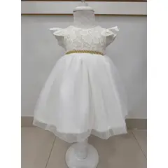 BANNITAS - VESTIDO DE FIESTA PARA NIÑAS NATIVIDAD CREMA T24M