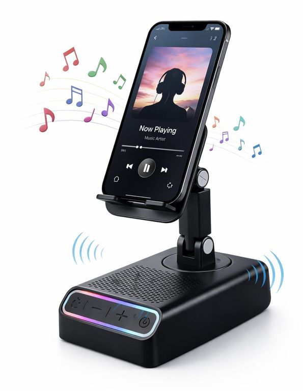 Altavoz de Inducción Inalámbrico 5 en 1 – Funciona sin Bluetooth