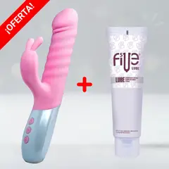 DR PINKY - Vibrador Consolador Rabbit Bunny + Lubricante Five Base de Agua